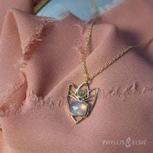Load image into Gallery viewer, Faye 14k necklace with Lavender Quartz and Diamond