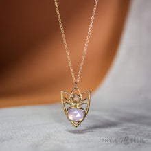 Load image into Gallery viewer, Faye 14k necklace with Lavender Quartz and Diamond