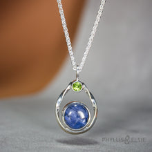 Load image into Gallery viewer, Isabel Kyanite and Peridot Necklace