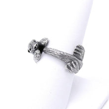 Load image into Gallery viewer, This snuggly silver Sea Otter curls his paws and tail around you finger in a tiny hug!   We donate a portion of all WildWhere sales to support continuing wildlife conservation efforts!