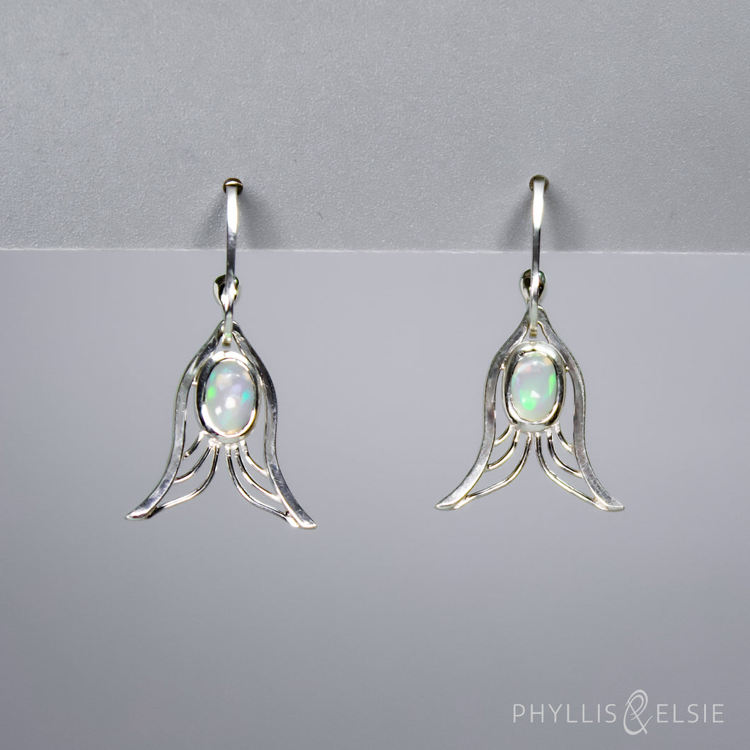 Faye Opal Hoop Dangles