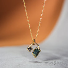 Load image into Gallery viewer, Casey 14k Sapphire and Diamond Necklace
