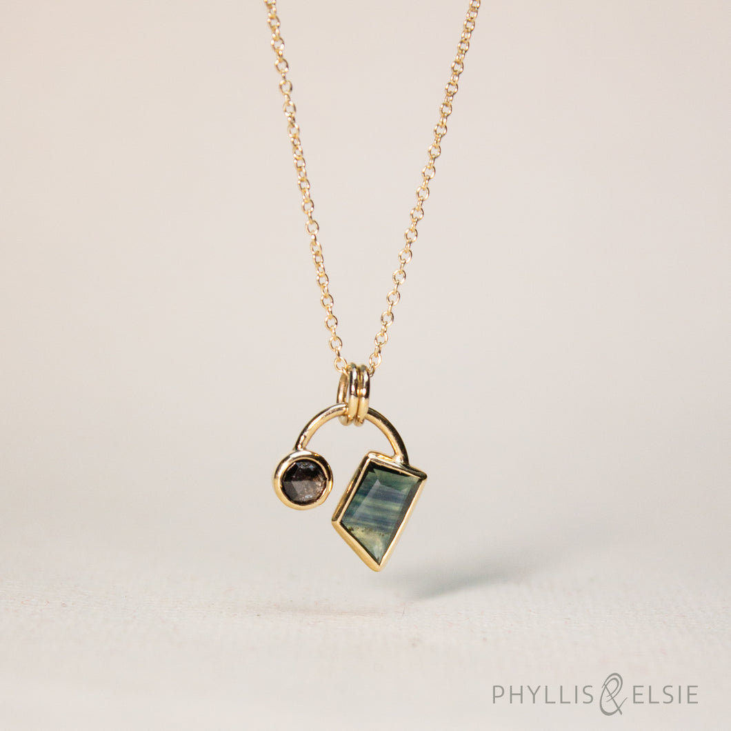 Casey 14k Sapphire and Diamond Necklace