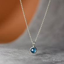 Load image into Gallery viewer, Luna Moss Kyanite Necklace - 6mm  DOVE
