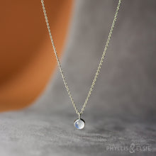 Load image into Gallery viewer, Luna Moonstone Necklace - 6mm  DOVE
